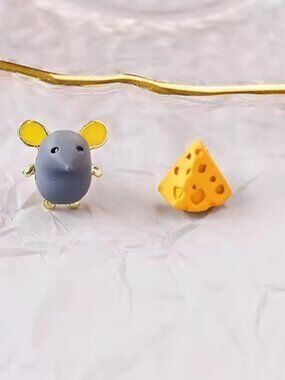 Mouse and Cheese Earrings